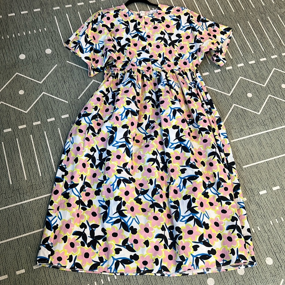 ASOS EDITION Floral Cotton Minidress 6 - Picture 2 of 3